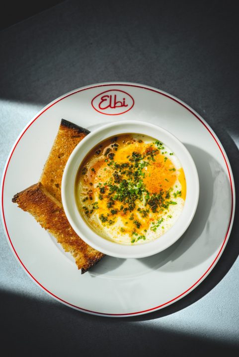 Oeuf beurette et ragoût de merguez(1)